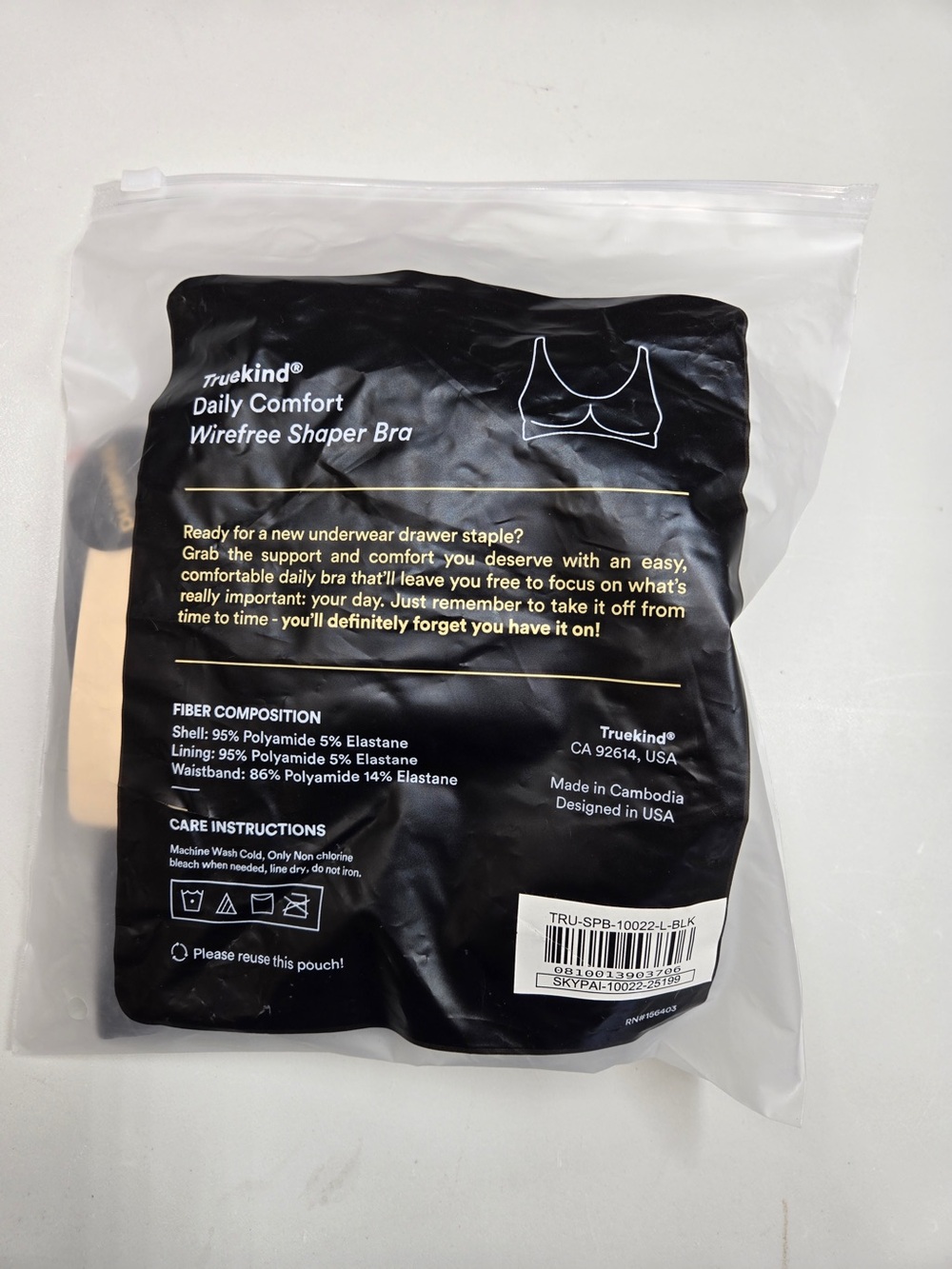 NWT TRUEKIND Daily Comfort Wireless Shaper Bra Large 8577 - Picture 9 of 12